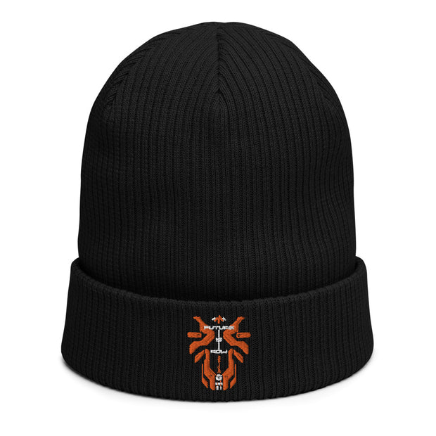 Organic ribbed Future is Now beanie